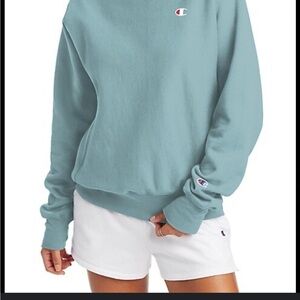 Champion Blue Women’s Size S Crewneck Sweater with Iconic Logo